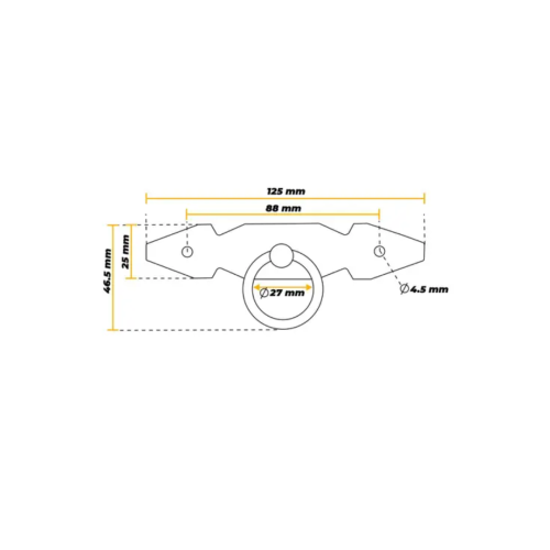 Puxador Argola Colonial Ponta de Lança - Ouro Velho 